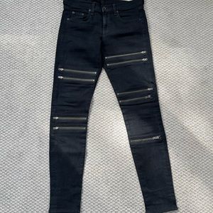 Rag & Bone, Black, Zippers, Size 25